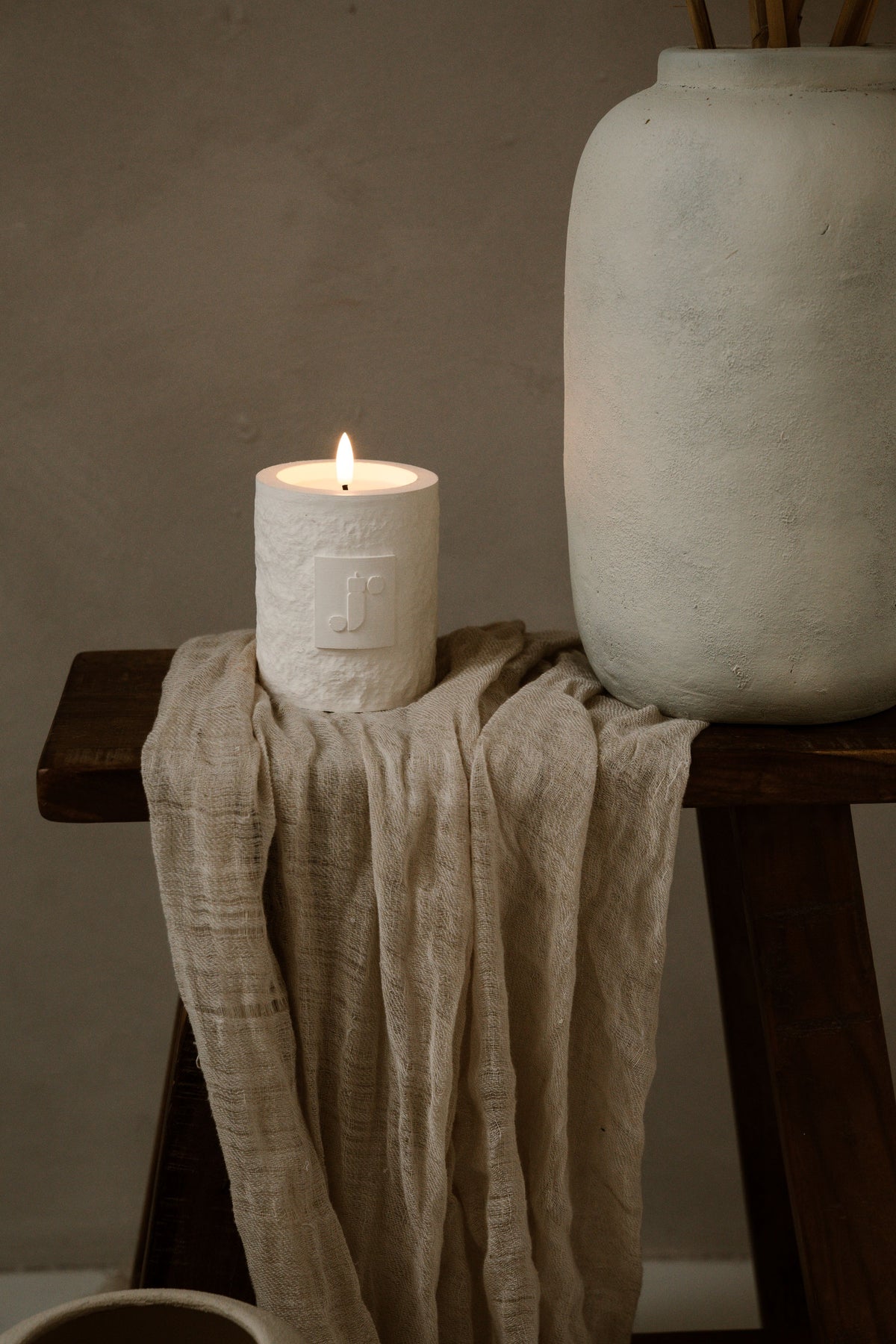 JUNOfires LED kaars | Concrete Calm